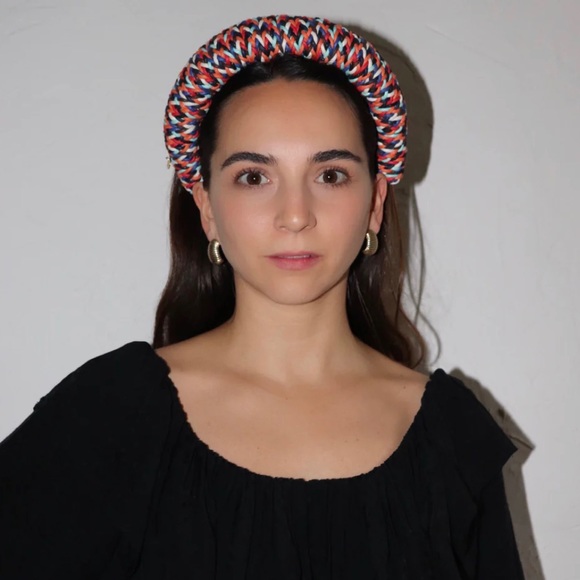 NWT CUCKOO B
Ana headpiece woven rainbow colorful oversized headband - Picture 1 of 12
